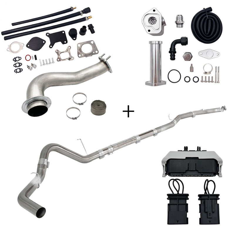 TruckTok 2017-2023 6.6L Duramax L5P DPF/CCV/EGR Delete & Downpipe w/Can Bus kit