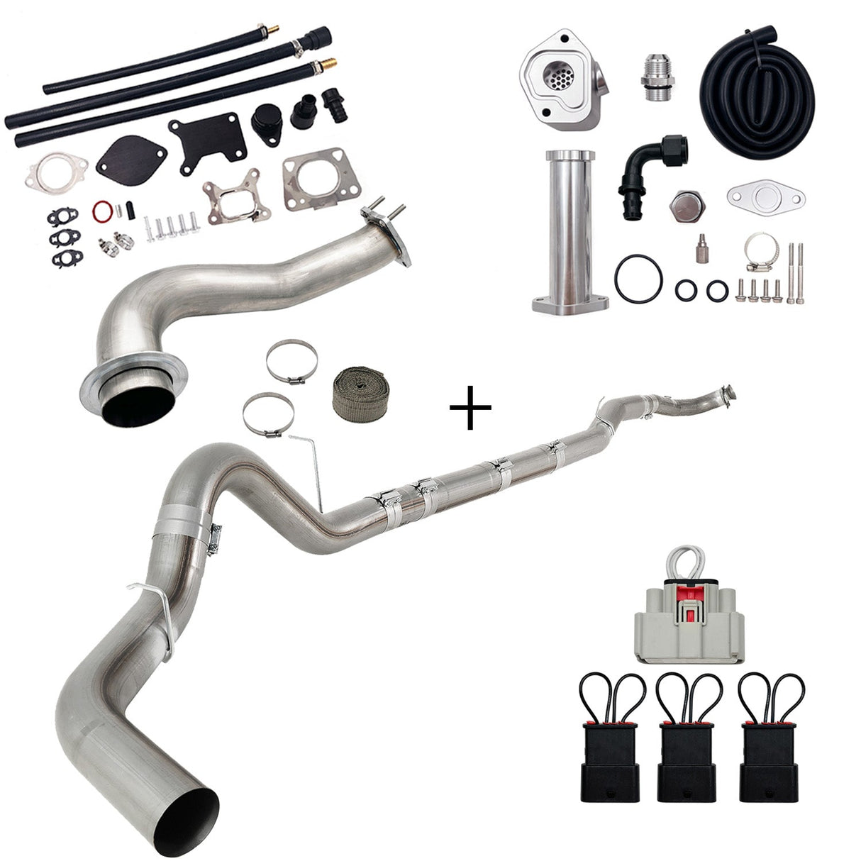 TruckTok 2017-2023 6.6L Duramax L5P DPF/CCV/EGR Delete & Downpipe w/Can Bus kit TruckTok