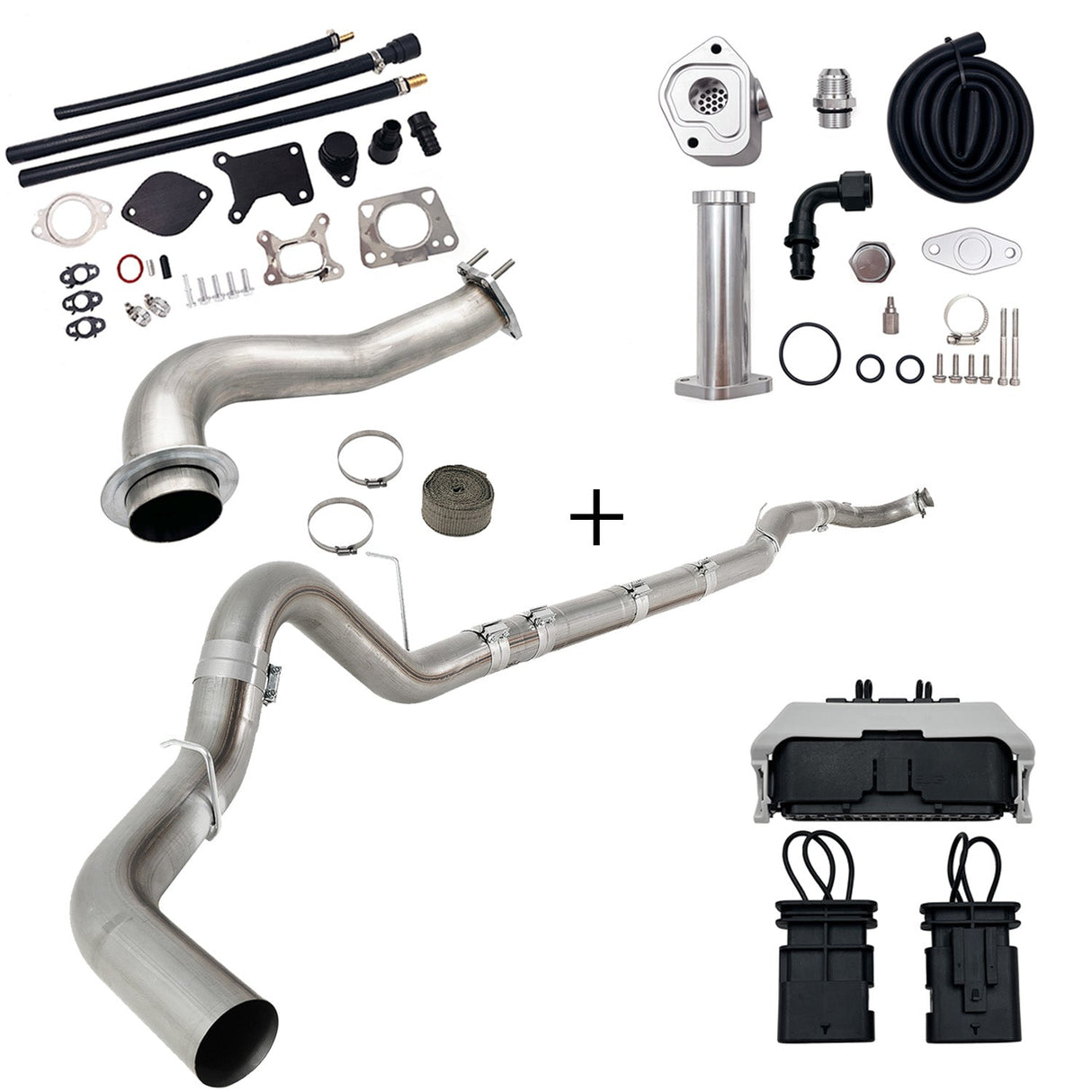 TruckTok 2017-2023 6.6L Duramax L5P DPF/CCV/EGR Delete & Downpipe w/Can Bus kit TruckTok