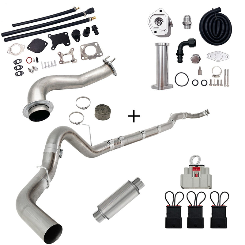 TruckTok 2017-2023 6.6L Duramax L5P DPF/CCV/EGR Delete & Downpipe w/Can Bus kit