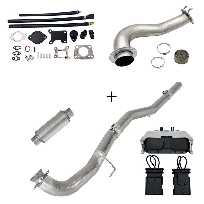 TruckTok 2017-2023 6.6L Duramax L5P DPF/CCV/EGR Delete & Downpipe w/Can Bus kit