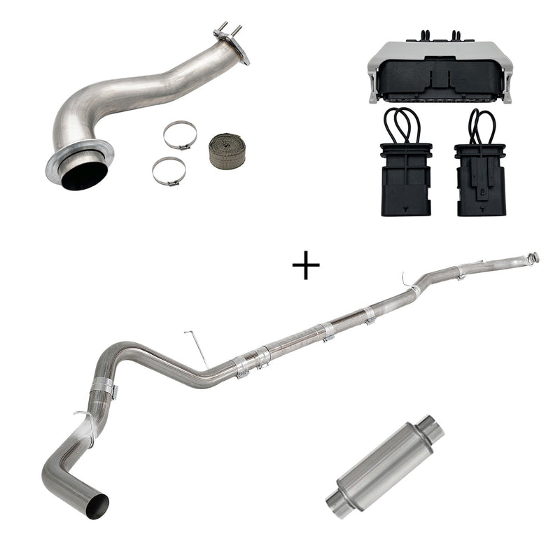 TruckTok 2017-2023 6.6L Duramax L5P DPF/CCV/EGR Delete & Downpipe w/Can Bus kit