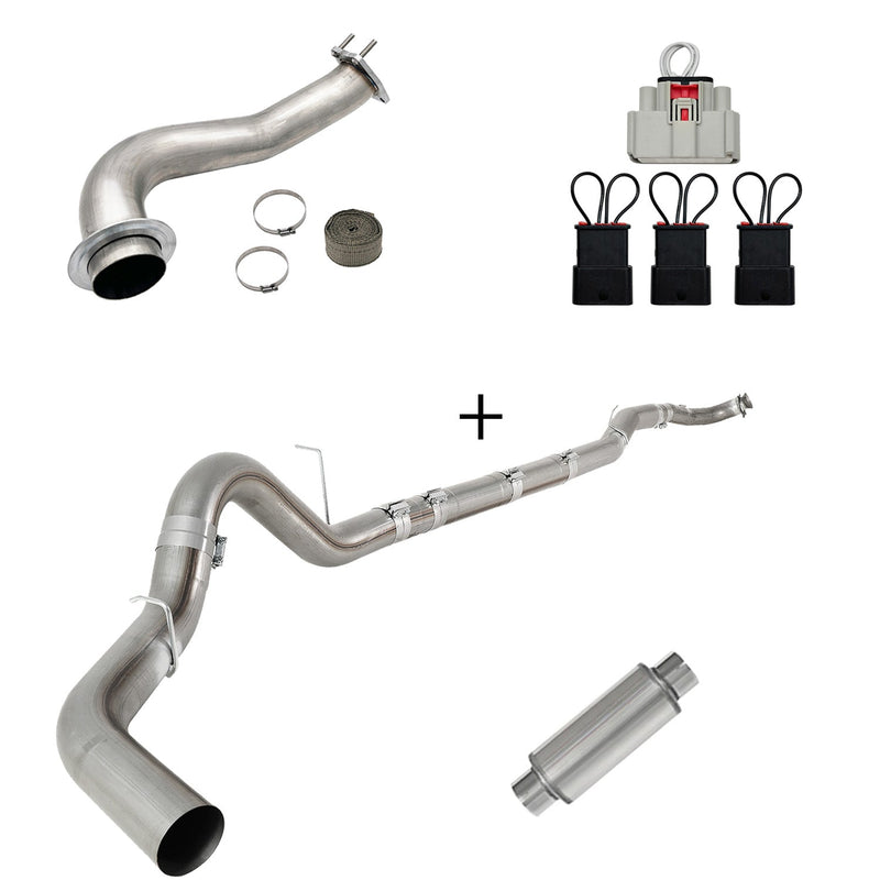TruckTok 2017-2023 6.6L Duramax L5P DPF/CCV/EGR Delete & Downpipe w/Can Bus kit