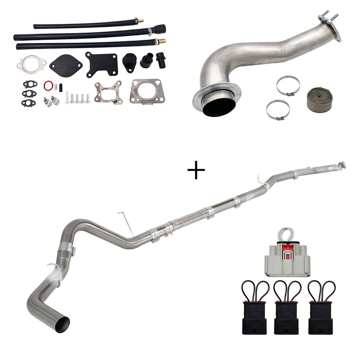 TruckTok 2017-2023 6.6L Duramax L5P DPF/CCV/EGR Delete & Downpipe w/Can Bus kit TruckTok