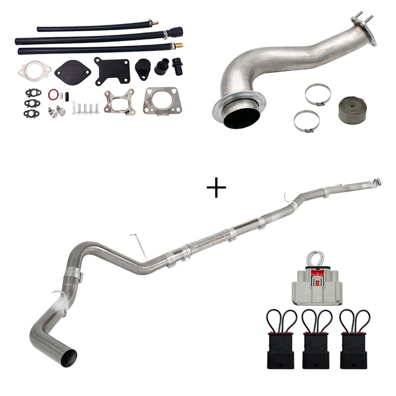 TruckTok 2017-2023 6.6L Duramax L5P DPF/CCV/EGR Delete & Downpipe w/Can Bus kit