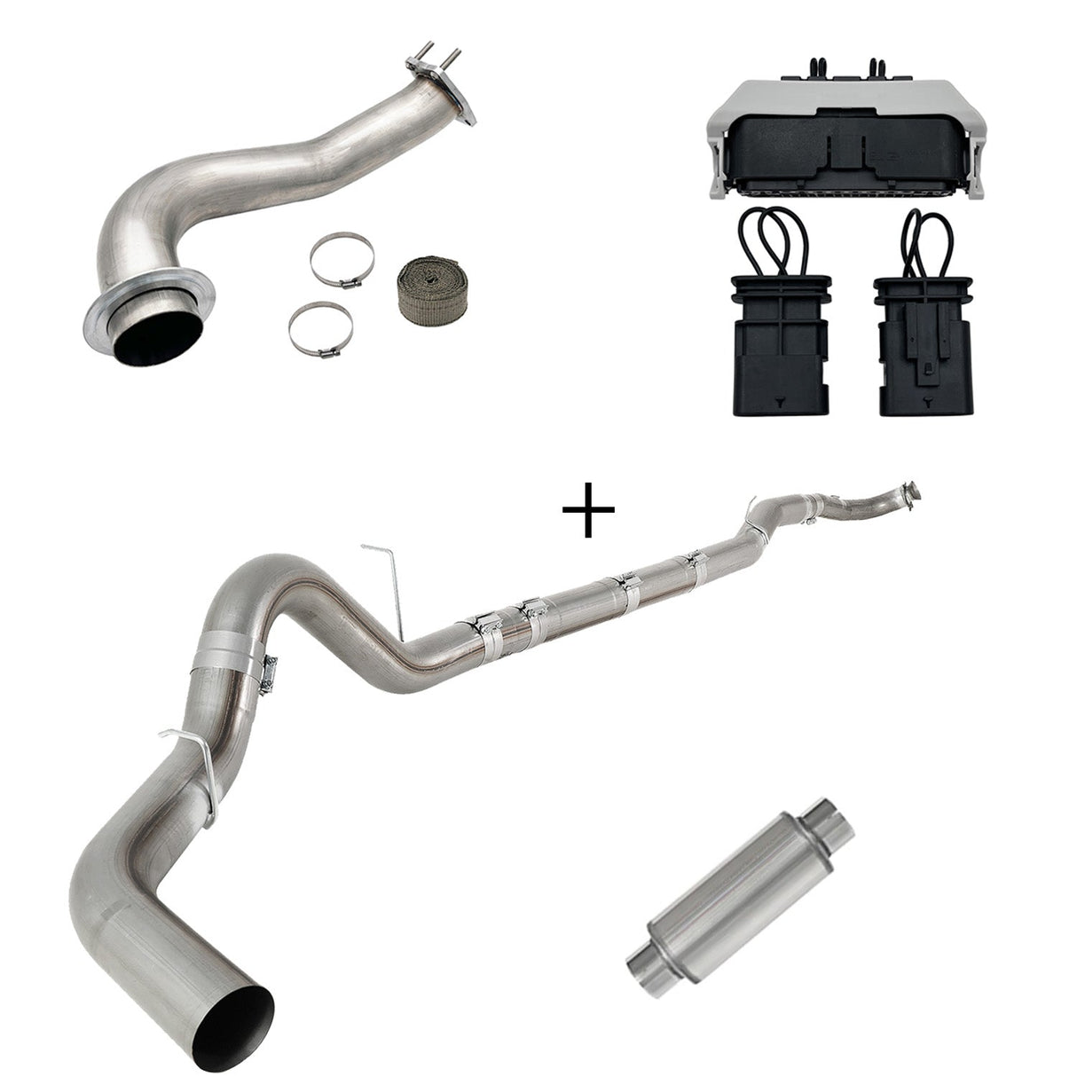 TruckTok 2017-2023 6.6L Duramax L5P DPF/CCV/EGR Delete & Downpipe w/Can Bus kit TruckTok