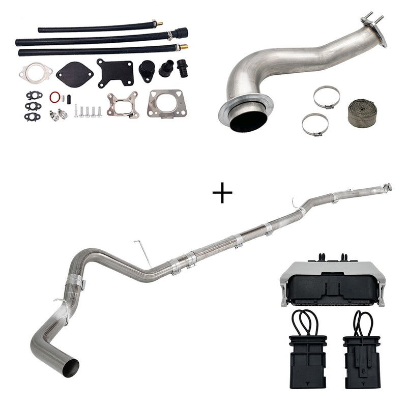 TruckTok 2017-2023 6.6L Duramax L5P DPF/CCV/EGR Delete & Downpipe w/Can Bus kit