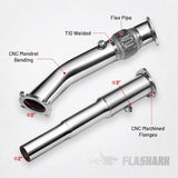 3 Inch Exhaust Turbo Downpipe for 1999-2004 Volkswagen VW MK4 Golf/Jetta/Beetle 1.8L Flashark
