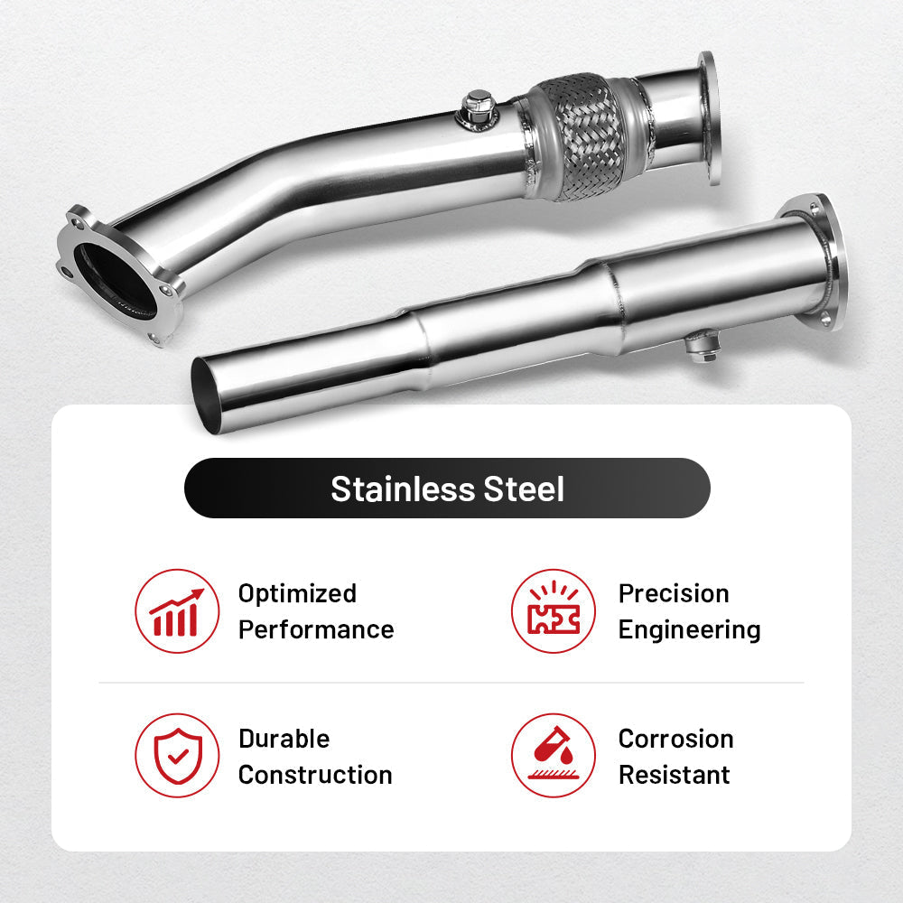 3 Inch Exhaust Turbo Downpipe for 1999-2004 Volkswagen VW MK4 Golf/Jetta/Beetle 1.8L Flashark