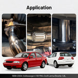 3 Inch Exhaust Turbo Downpipe for 1999-2004 Volkswagen VW MK4 Golf/Jetta/Beetle 1.8L Flashark