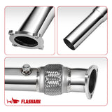 3 Inch Exhaust Turbo Downpipe for 1999-2004 Volkswagen VW MK4 Golf/Jetta/Beetle 1.8L Flashark