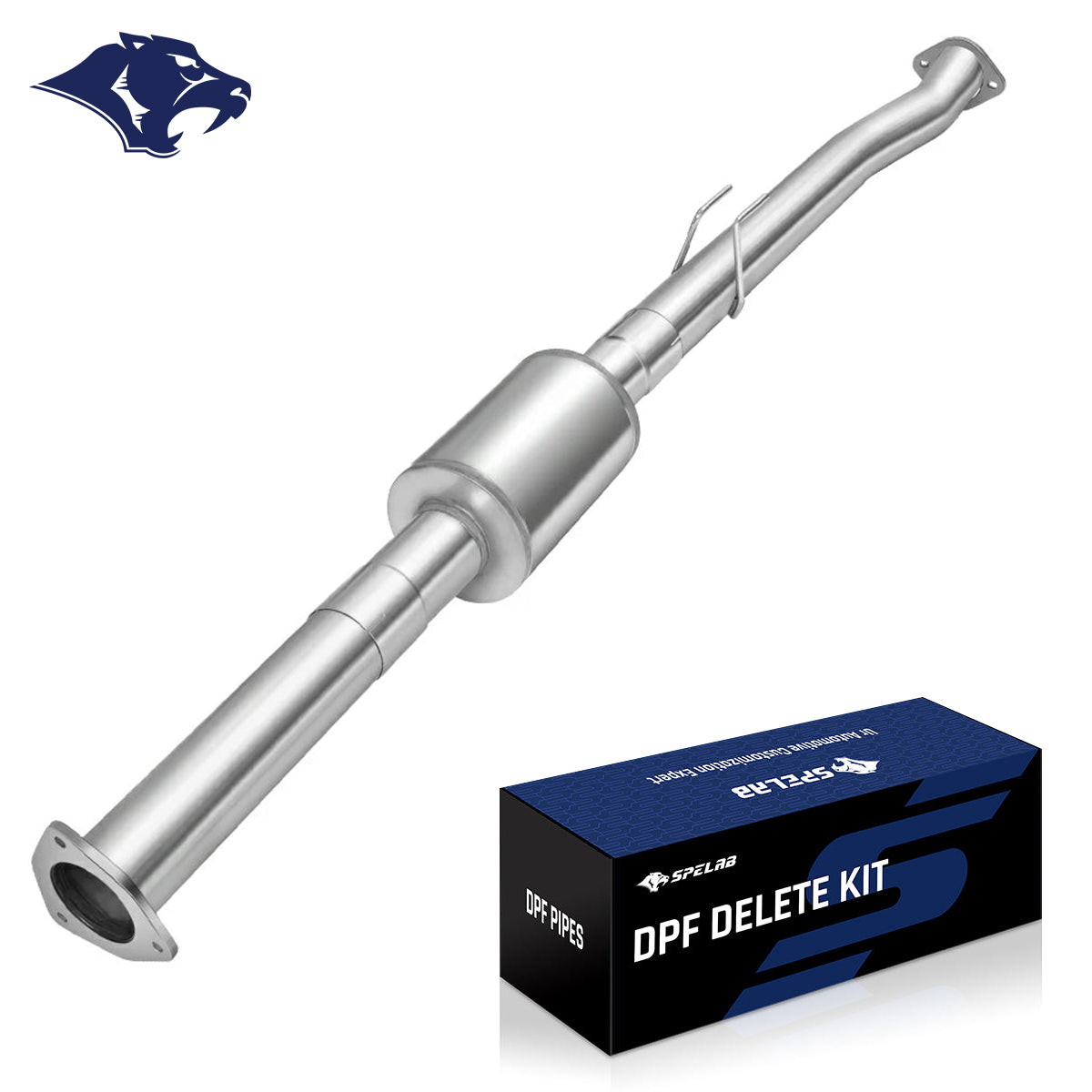 4"/5" 2011-2024 Ford 6.7 Powerstroke DPF Delete Race Pipe w/Muffler Exhaust | SPELAB