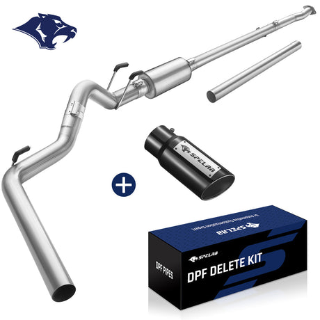 4"/5" 2011-2024 Ford 6.7 Powerstroke DPF Delete Race Pipe w/Muffler Exhaust | SPELAB