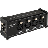 4 Channel DMX Over Network Cable Extender (ETHR-4XLR-RJ45) Audiopipe