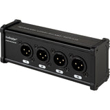4 Channel DMX Over Network Cable Extender (ETHR-4XLR-RJ45) Audiopipe