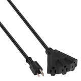 25Ft 3-Outlet Heavy Duty Extension Cord (EX-PRO312-25BLK) Audiopipe