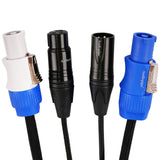 3Ft Extension Power Cable with Audio XLR Connectors (EX-PWC-AUD-3) Audiopipe