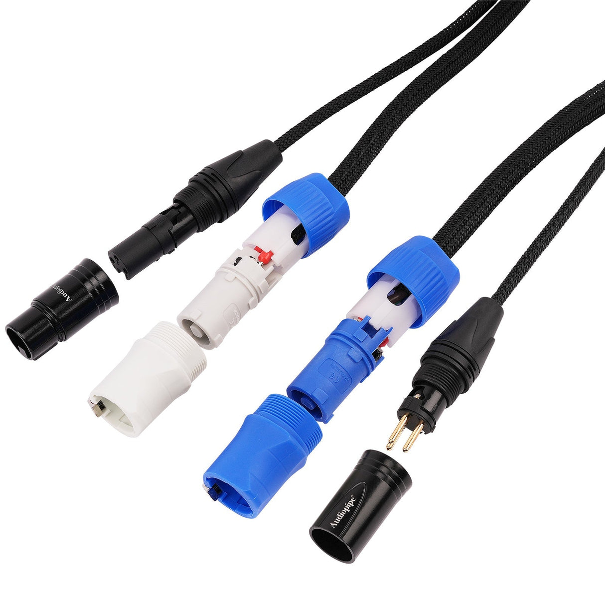6Ft Extension Power Cable with Audio XLR Connectors (EX-PWC-AUD-6) Audiopipe