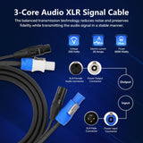 3Ft Extension Power Cable with Audio XLR Connectors (EX-PWC-AUD-3) Audiopipe