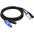 6Ft DMX Extension Cable with Power and XLR Connectors (EX-PWC-DMX-6) Audiopipe
