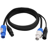 6Ft DMX Extension Cable with Power and XLR Connectors (EX-PWC-DMX-6) Audiopipe