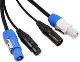 3Ft DMX Extension Cable with Power and XLR Connectors (EX-PWC-DMX-3) Audiopipe