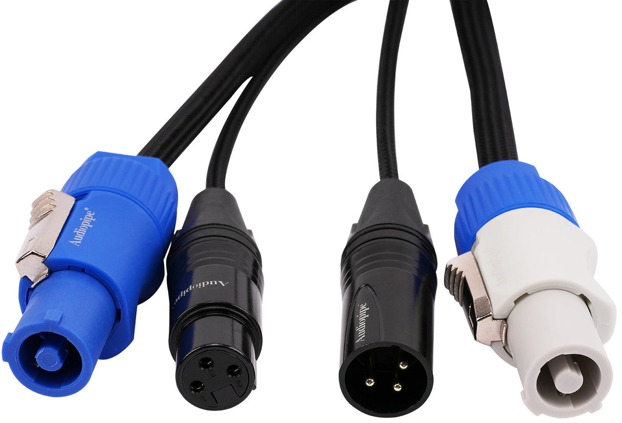 3Ft DMX Extension Cable with Power and XLR Connectors (EX-PWC-DMX-3) Audiopipe
