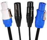 6Ft DMX Extension Cable with Power and XLR Connectors (EX-PWC-DMX-6) Audiopipe