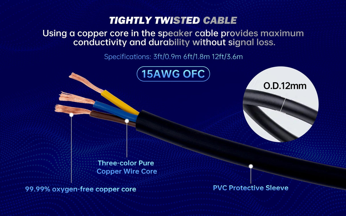 3Ft DMX Extension Cable with Power and XLR Connectors (EX-PWC-DMX-3) Audiopipe