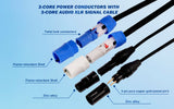 12Ft DMX Extension Cable with Power and XLR Connectors (EX-PWC-DMX-12)