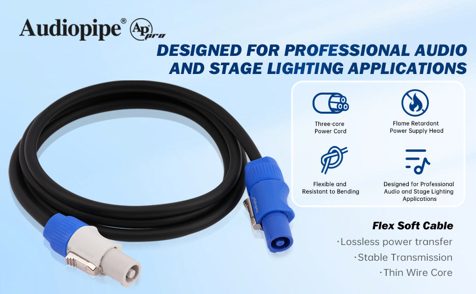 6Ft Power Extension Cable (EX-PWRC-L6) Audiopipe