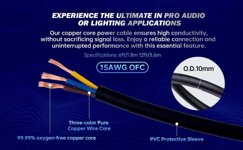 12Ft Power Extension Cable (EX-PWRC-L12) Audiopipe