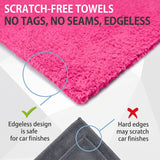 WASH&WHIPS Edgeless Microfiber Coral Fleece with Ultrasonic Edge WASH & WHIPS