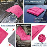 WASH&WHIPS Edgeless Microfiber Coral Fleece with Ultrasonic Edge WASH & WHIPS