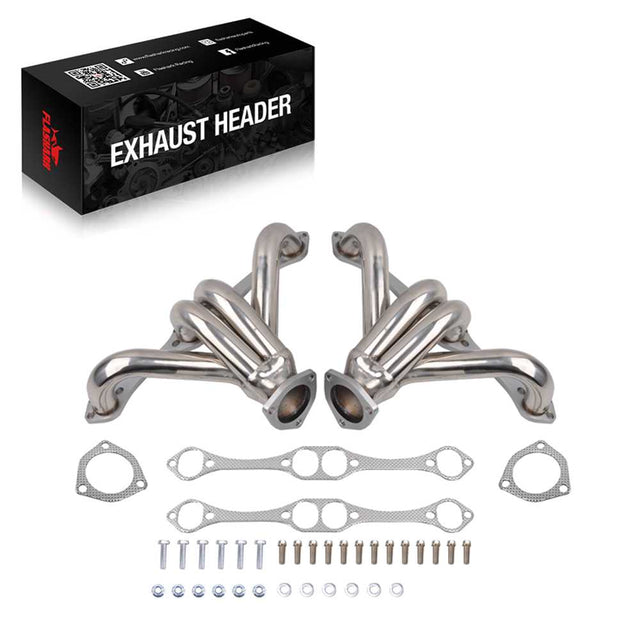 Exhaust Headers for 1955 + Chevy SBC Small Block Hugger V8 262 265 283 305 327 350 400 Flashark
