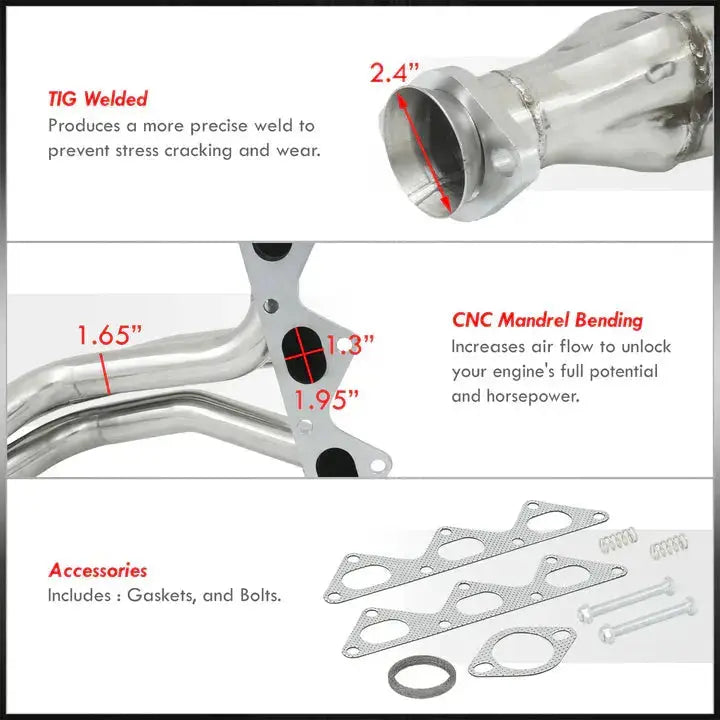 Performance Exhaust Header | 1991-1999 Mitsubishi 3000GT / 1991-1996 Dodge Stealth 3.0L DOHC Non-Turbo V6 Flashark