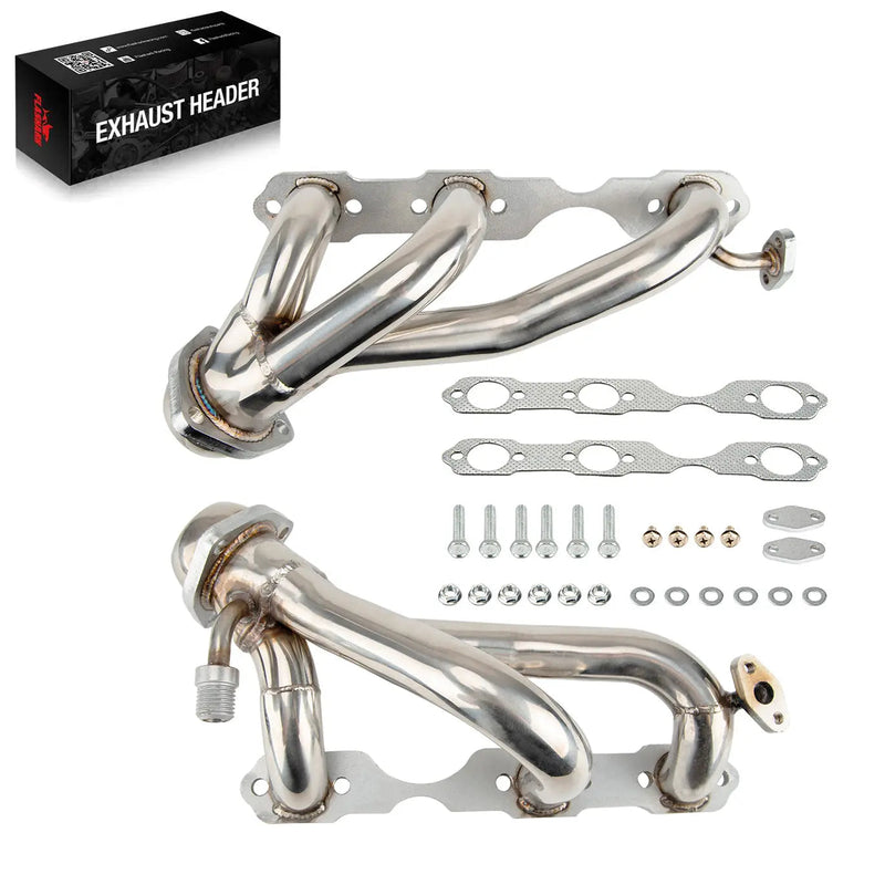 Exhaust Headers for 1996-2001 Chevrolet Chevy S10/Blazer GMC Sonoma/Jimmy 4.3L V6 Vortec 4WD Flashark