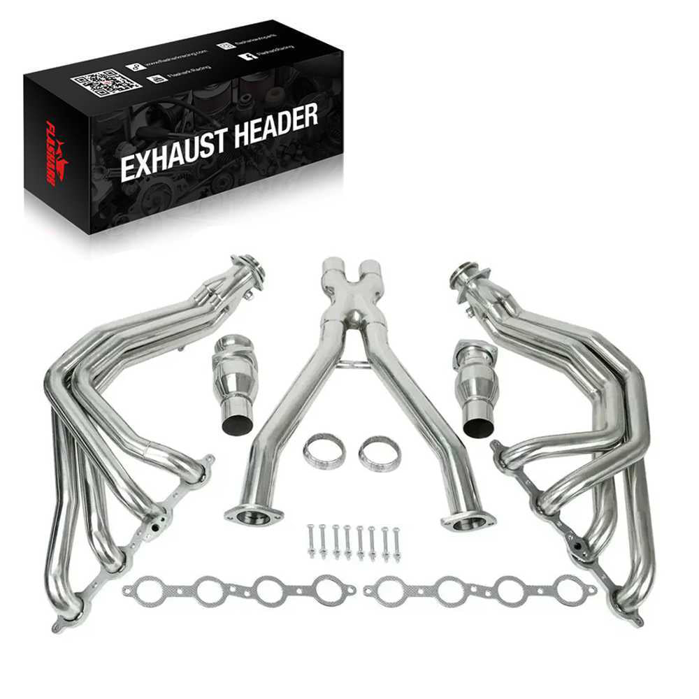 Long Tube Exhaust Headers for 1997-2004 Chevy C5 Corvette Base & Z06 LS1/LS6 5.7L Flashark