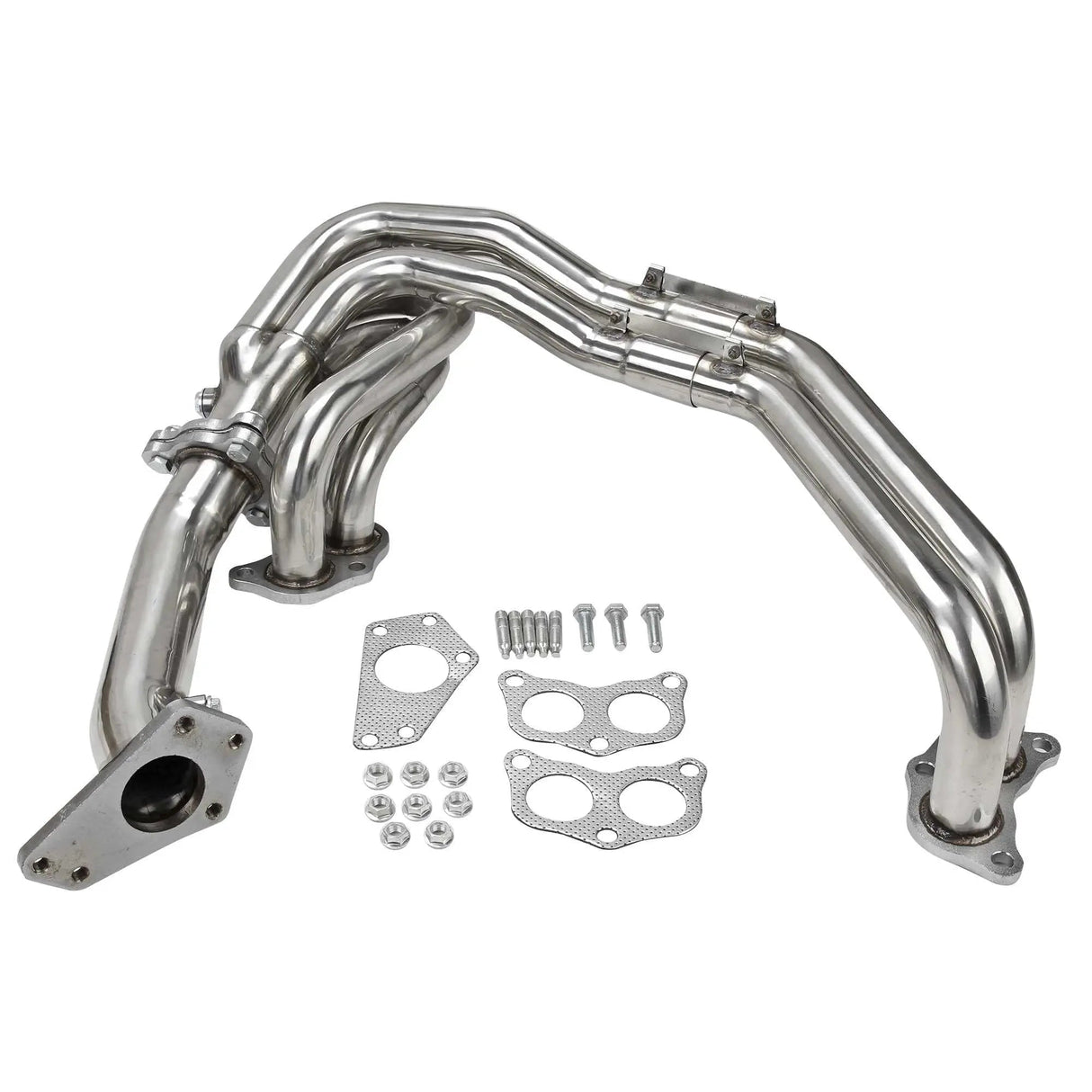 Exhaust Header Up Pipe All in One Kit for 2002-2007 Subaru Impreza WRX/STi Sedan/Wagon 4-Door 2.0L 2.5L Flashark