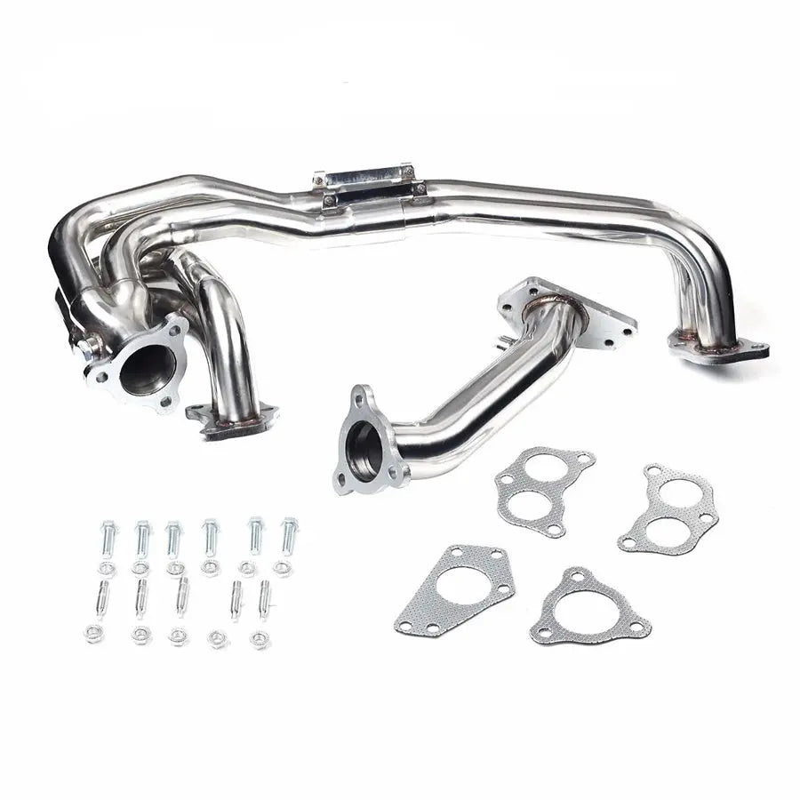 Exhaust Header Up Pipe All in One Kit for 2002-2007 Subaru Impreza WRX/STi Sedan/Wagon 4-Door 2.0L 2.5L Flashark