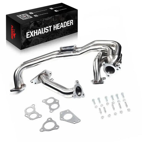 Exhaust Header Up Pipe All in One Kit for 2002-2007 Subaru Impreza WRX/STi Sedan/Wagon 4-Door 2.0L 2.5L Flashark