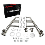Long Tube Headers for 1965-1974 Chevy Camaro Nova Chevelle Malibu El Camino Impala | SBC 265-400 V8 | Fits Standard Vortec ZZ-4 D-port Heads | Excludes LT-1 Engines Flashark