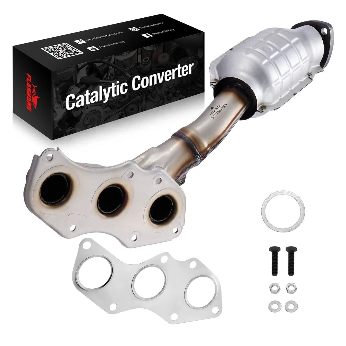 Exhaust Manifold Catalytic Converter Kit for 2006 - 2017 Lexus IS250/IS350/GS350/RC350 2.5L/3.5L V6 2PC-Direct Fit，E.P.A. Compliant Flashark