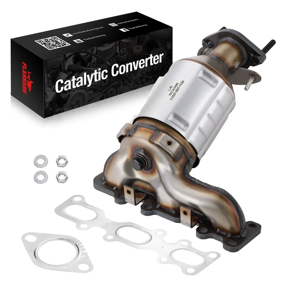 Exhaust Manifold Catalytic Converter for 2013-2019 Ford Explorer/Taurus/Edge/Flex & Lincoln 3.5L 3.7L Flashark
