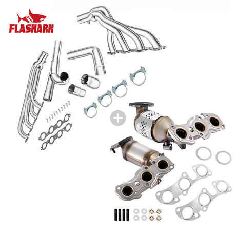 Front Exhaust Manifold Catalytic Converter For 2002-2006 Toyota Camry Lexus ES300 V6 3.0L-Direct Fit，E.P.A. Compliant Flashark
