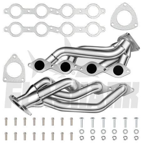 Shorty Header for 1999-2006 GMC Yukon/Sierra Chevy Avalanche/Silverado/Suburban 1500 4.8L/5.3L Flashark