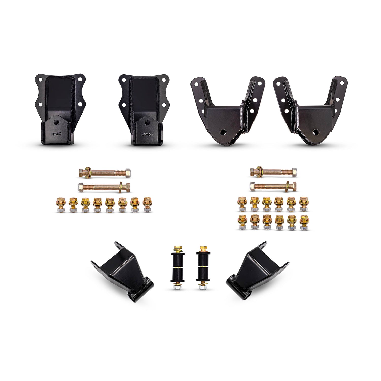 F-Series Fabricated Shackle Hanger and Extended Shackle Combo - 1980-1997 Ford F-Series Desolate Motorsports