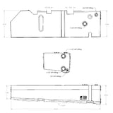 22 Gallon Drivers Side Undercarriage Fresh/Grey Water Tank for 2015-2026 Ford Transit 148" & 148" EXT S&B