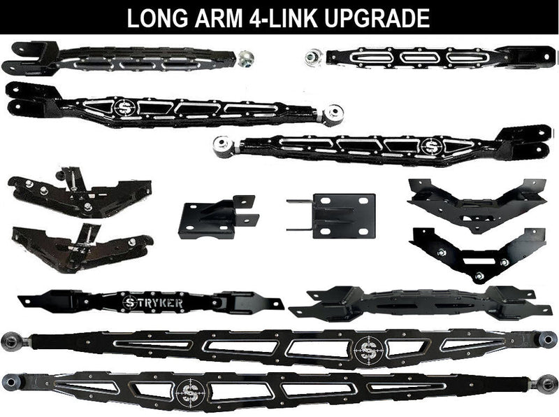 10" to 14" F450 LONG ARM 4-Link Lift Upgrade for 2023 to 2026 Super Duty Stryker Off Road Design