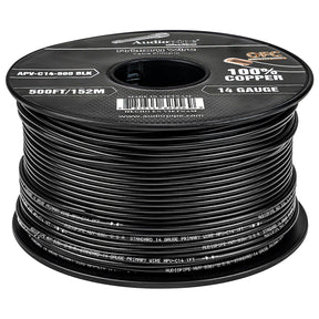 500Ft 14 Gauge Black Primary Wire (APV-C14-500 BLK) Audiopipe
